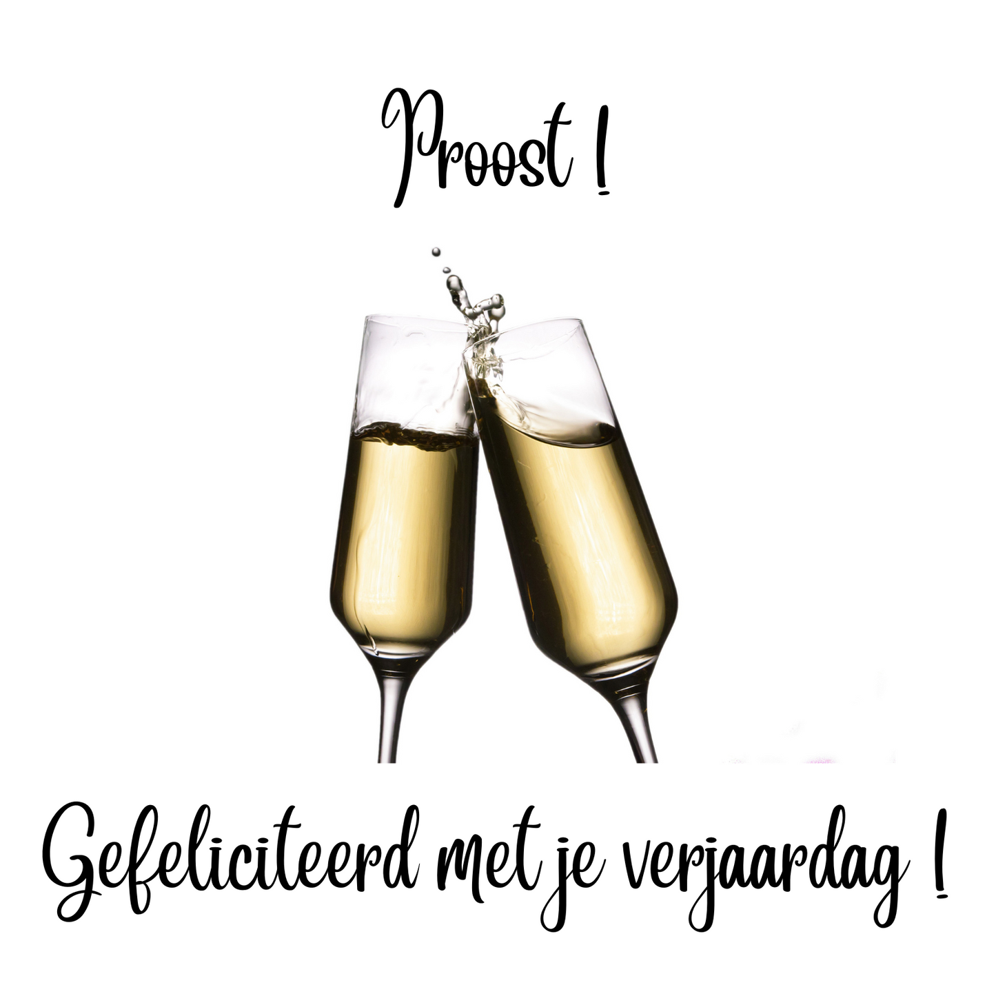 Kaartje ´Proost! Gefeliciteerd met je verjaardag´